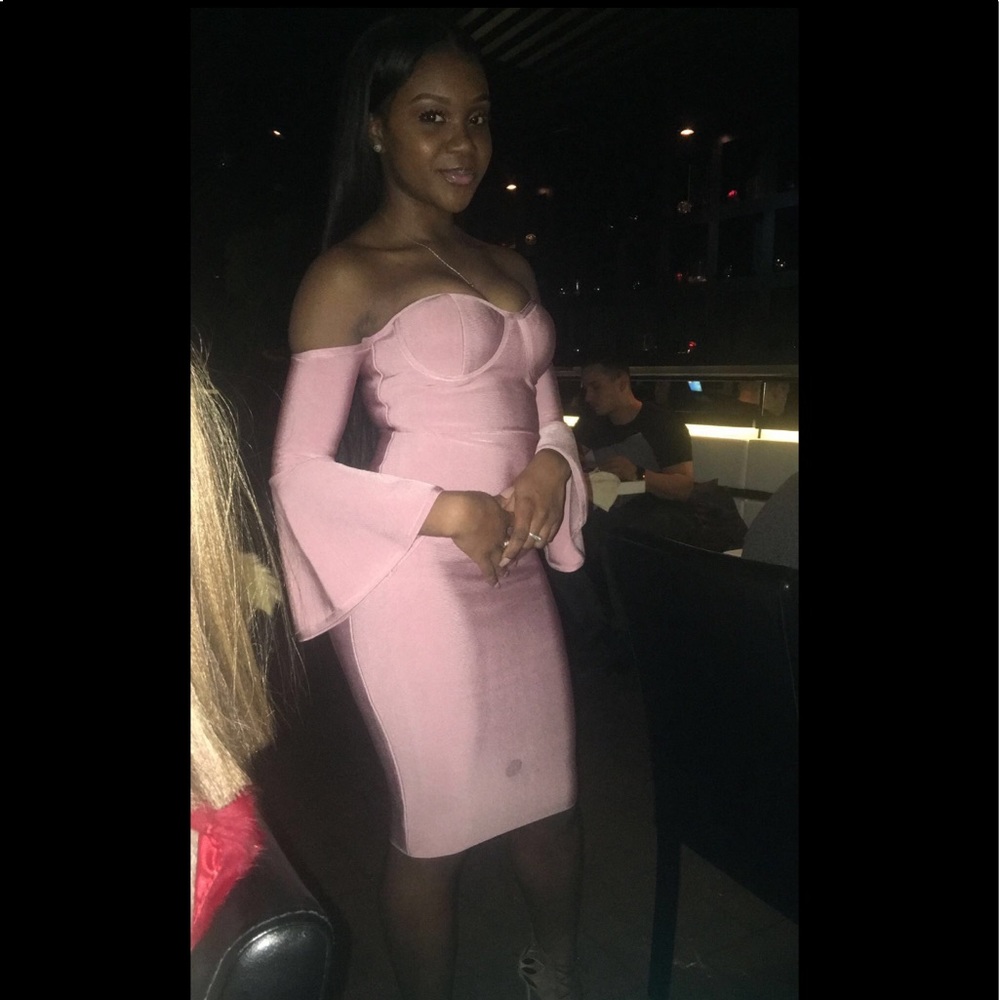 Pink bandage dress
